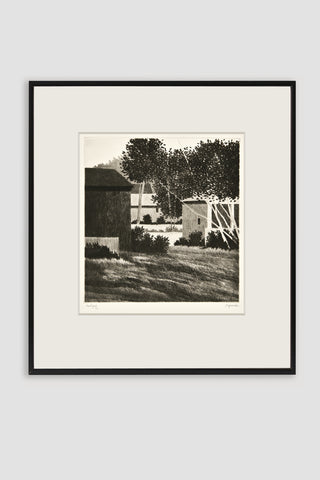 Backyard, Sharon Drypoint <br/> by Robert Kipniss