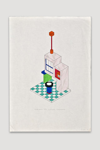 Telefono per Lunghe Chiamate Drawing <br />by Nathalie Du Pasquier