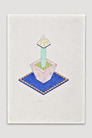 Fontana (Fountain) Drawing<br />by Nathalie Du Pasquier