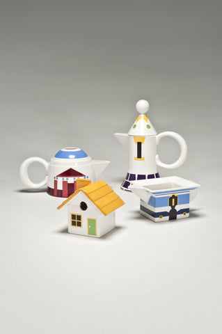 The Village Coffee and Tea Set (Prototype) <br/> by Robert Venturi for Swid Powell