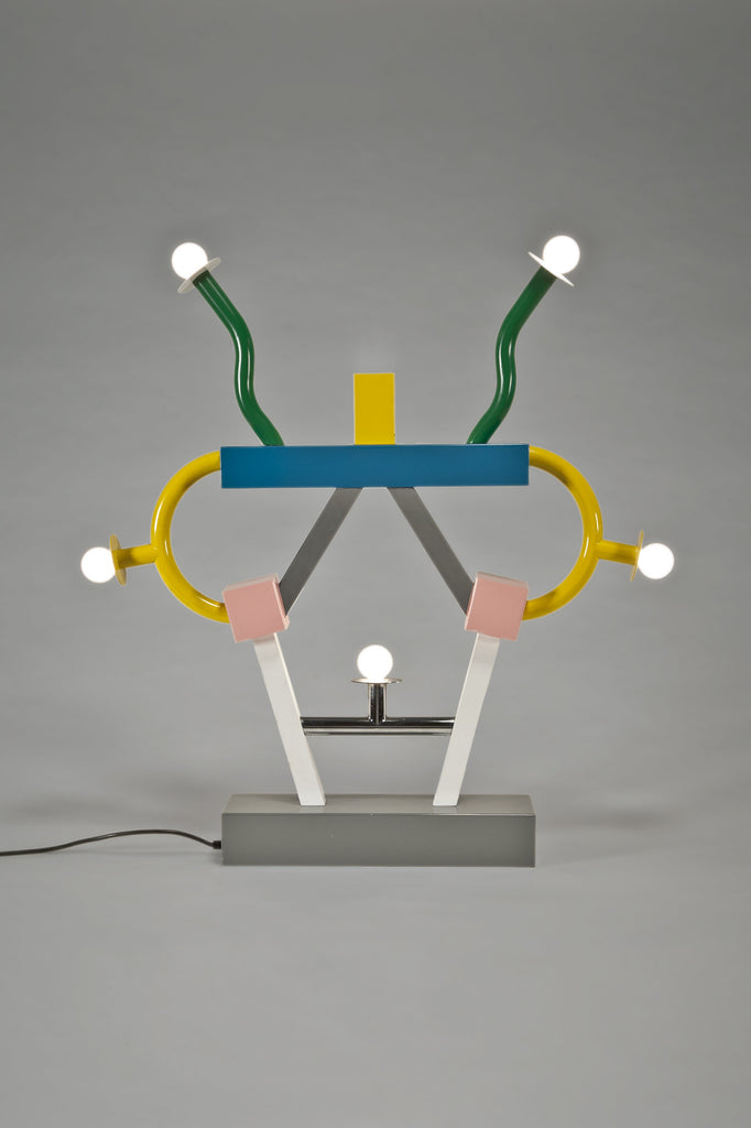 Ashoka Lamp by Ettore Sottsass for Memphis sold by the modern archive 
