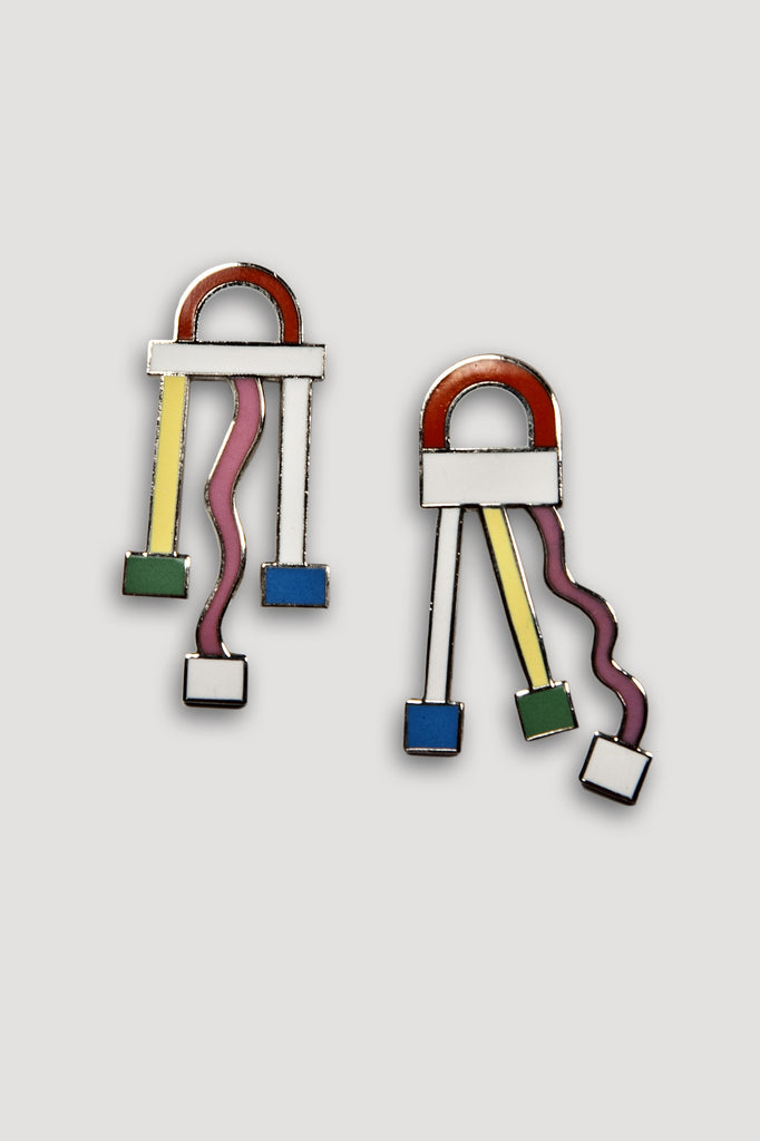 Cometa Earrings by Ettore Sottsass for Acme Studio sold by the modern archive