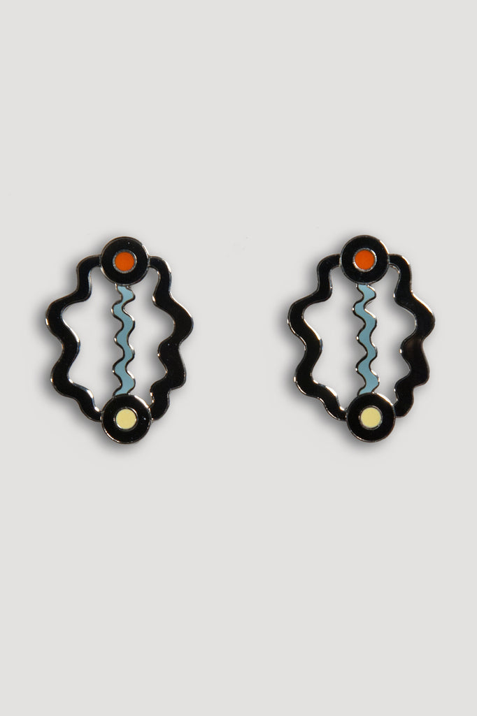 Rattle Earrings by George Sowden for Acme Studio sold by the modern archive