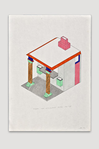 Kiosk per Mangiare Robe Fritte Drawing<br />by Nathalie Du Pasquier