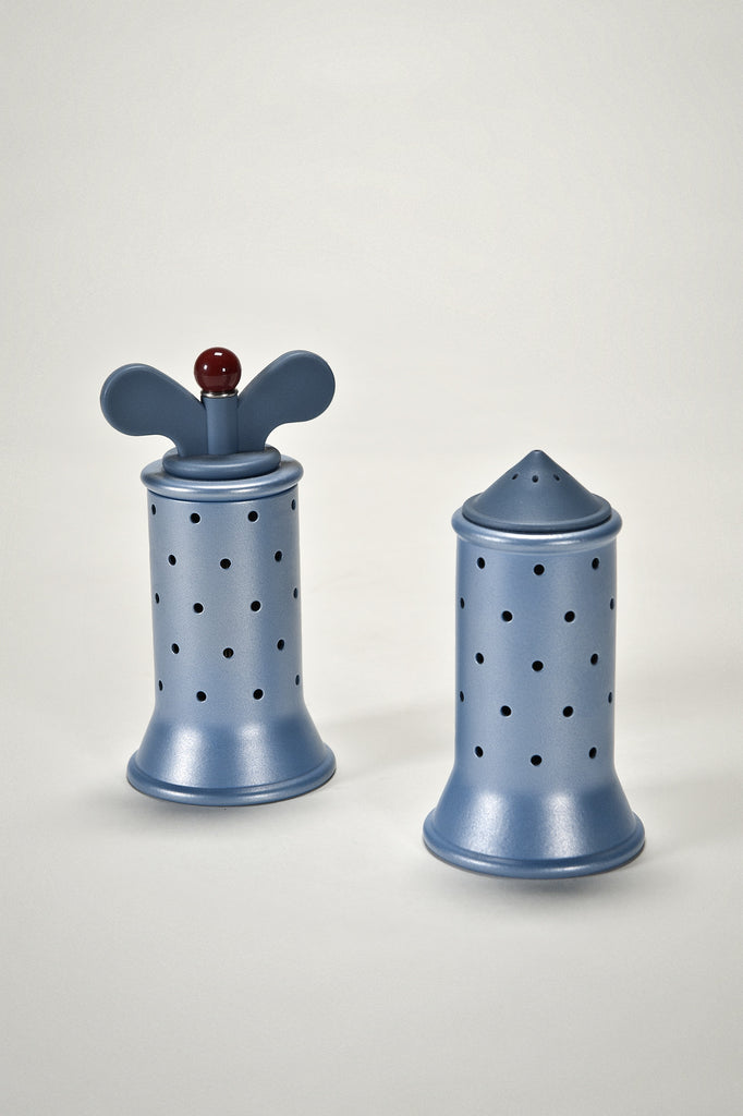 Salt Castor and Pepper Mill Set (Prototype) <br/> by Michael Graves for Alessi