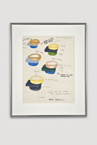 Presentation Drawing of Broccoli Bowl <br/>by Marco Zanini for Bloomingdale's
