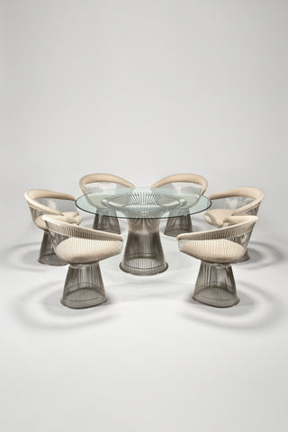 Platner Dining Table and Six Armchairs <br /> by Warren Platner for Knoll